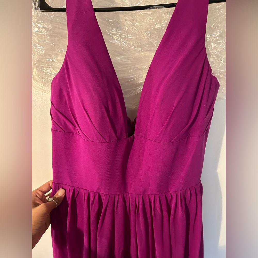 Purple formal dress fuchsia pink